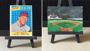 1958 TOPPS All Star Stan Musial CARD - Busch Stadium (I) PAINTING