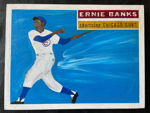 Ernie Banks Painting (18X24)