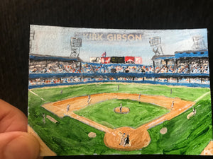 1984 Topps Kirk Gibson - Tiger Stadium Painting