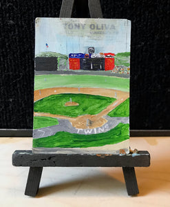 1967 Topps Tony Oliva Card - Metropolitan Stadium Painting