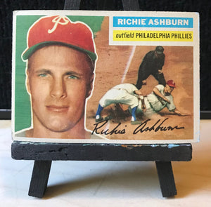1956 Topps Richie Ashburn Card - Connie Mack Stadium Painting