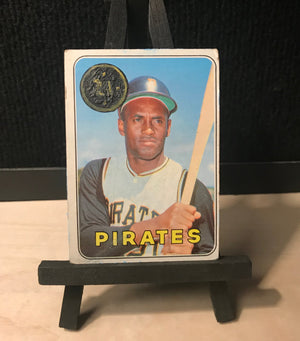 1969 Topps Roberto Clemente Card - Forbes Field Painting