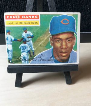1956 Topps Ernie Banks Card - Wrigley Field Painting