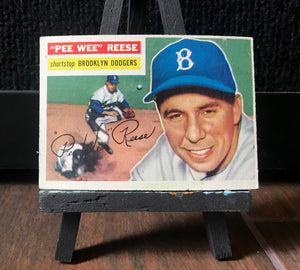 1956 Topps Pee Wee Reese Card - Ebbets Field Painting