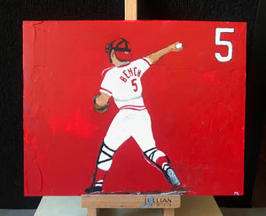 Johnny Bench painting (11X14)